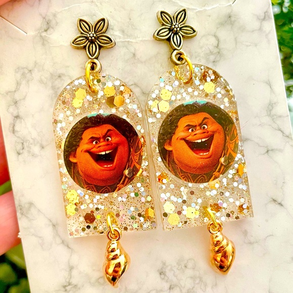 Maui Acrylic Dangle Earrings - Picture 1 of 4